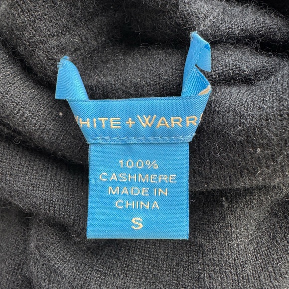 White + Warren Cashmere Black Turtleneck - Picture 4 of 4